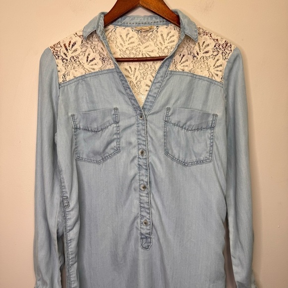 Anthropologie Holding Horses Novela Chambray Dress Size XS - Picture 3 of 12